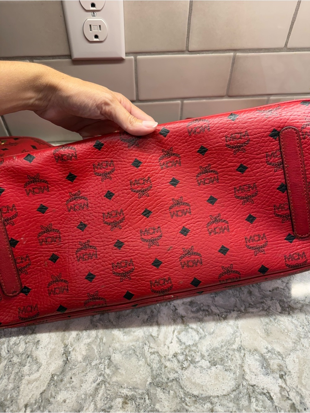 MCM Visetos Liz Reversible Shopper Tote - Picture 8 of 16